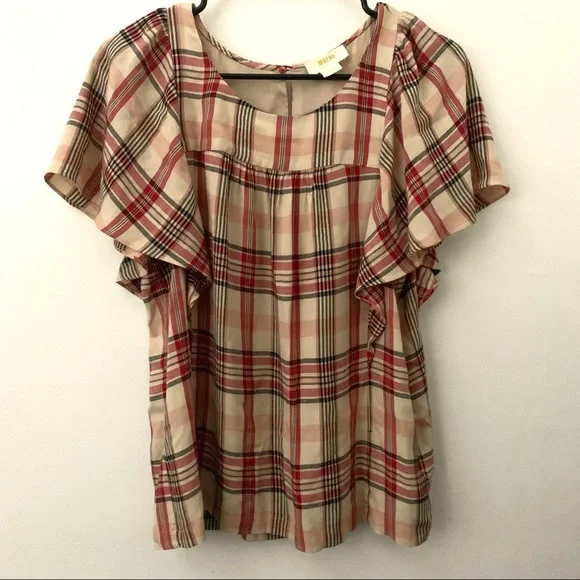 Maeve by Anthropologie Multi-Color Plaid Shirt - Picture 3 of 9